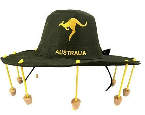 Australian Cork Hat Adult Green Wid Brim Hat Dress Costume Aussie Oz