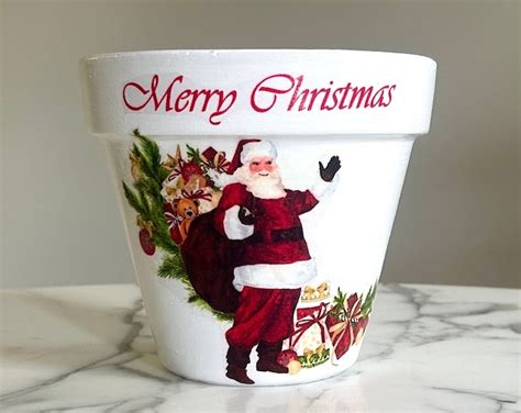 Vintage Santa Candle Holder Planter By EO Brody Beautiful Festive Fun