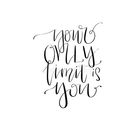 Modern Lettering Quote Hand Written Calligraphy Stock Illustration