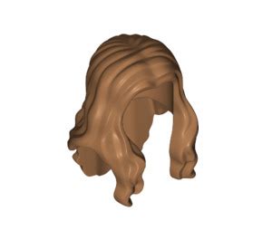 LEGO Medium Dark Flesh Wavy Long Hair With Parting 33461 95225