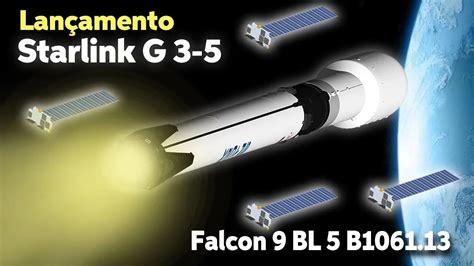 Lan Amento Do Foguete Falcon B Sat Lites Starlink G