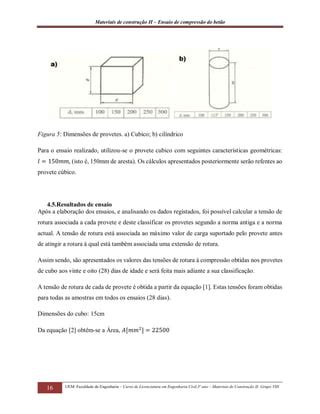 Relatorio De Ensaio De Compressao Do Betao PDF