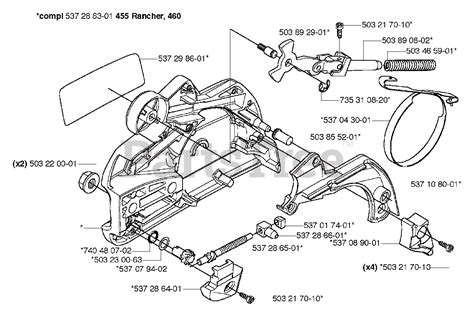 Husqvarna 455 Rancher Husqvarna Chainsaw 2006 06 Chain Brake Parts Lookup With Diagrams