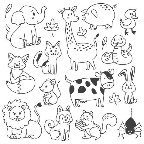 Cute Easy Animal Doodles