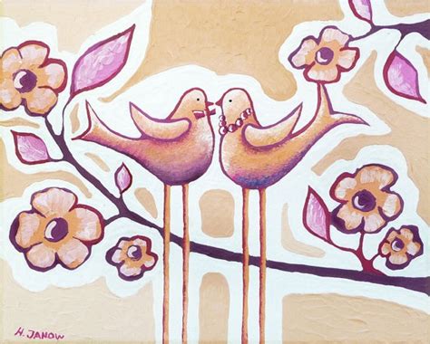 Birds Art Lovebirds Art Whimsical Art Home Decor 8x10 Etsy Lovebirds Art Bird Art