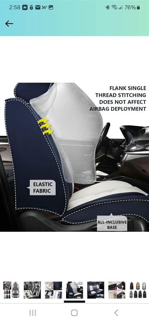 Iceleather Luxury Car Seat Covers Waterproof Soft Breathable Pu Leather Seat Ebay