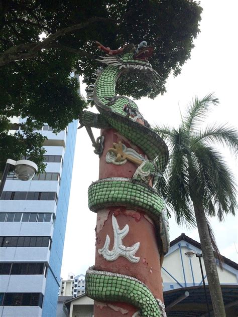 Dragon Pillar Toa Payoh Singapore Moonlit