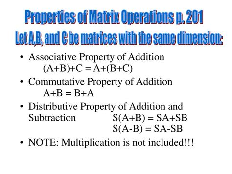 Ppt Matrix Operations Powerpoint Presentation Free Download Id3046758