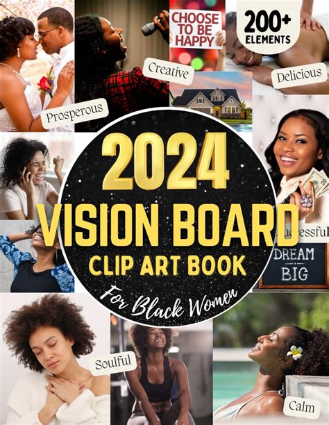 Vision Board Clip Art Book For Black Women Manifest Your Dreams With