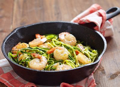 Tagliatelles De Courgettes Aux Crevettes FemininBio