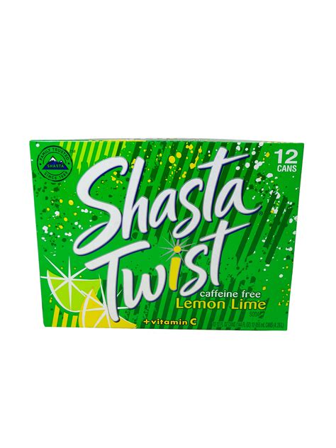 Fresh 12 Pk Shasta Twist Lemon Lime Soda Soda Emporium