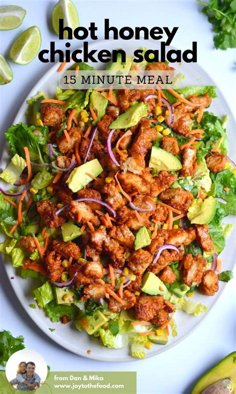 Crispy Hot Honey Chicken Salad With Yogurt Dressing In Hot Honey