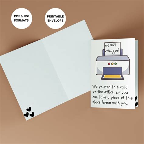 Printable Going Away Card For Boss Or Coworker Funny Going Away T