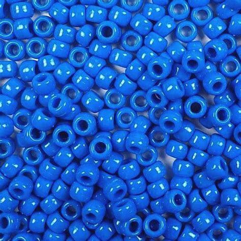 Mini Pony Beads 65x4mm Opaque True Blue Approx 1000 Pie