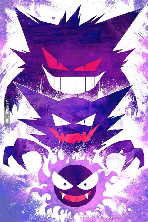 Gastly Evolution artwork - 9GAG