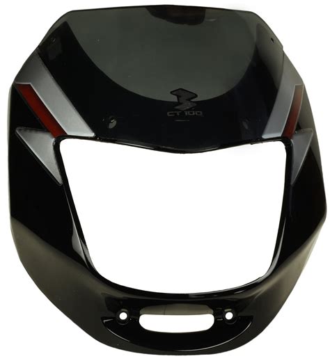 Sai SAI 96 Headlight Visor For Bajaj CT 100 Deluxe Black And Red