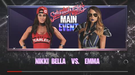 Wwe 2k18 Nikki Bella Vs Emma Youtube