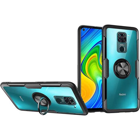 Capa Anel Para Xiaomi Redmi Note 9 Acrílico pelicula 5d de vidro