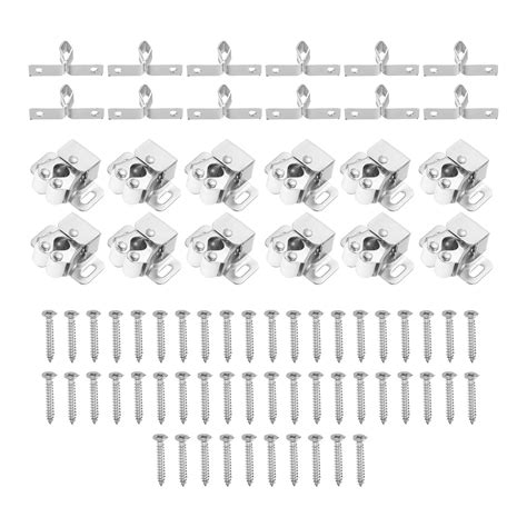 12 Pack Double Roller Catch Cabinet Latch for Cabinet Closet Door Latches and Catches, Zinc ...