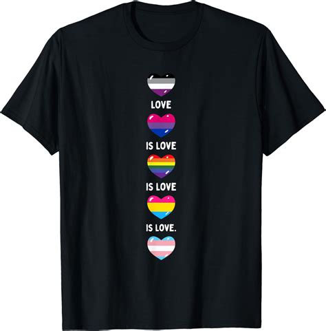 Lgbt Pride Rainbow Flags Gay Lesbian Trans Ally Love Is Love T Shirt