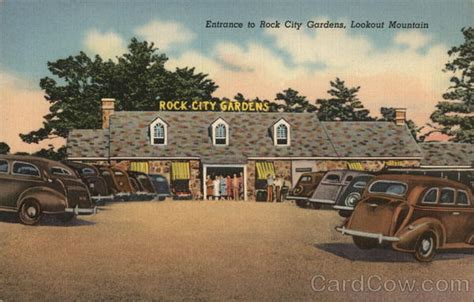 Entrance To Rock City Gardens Lookout Mountain Tn Postcard