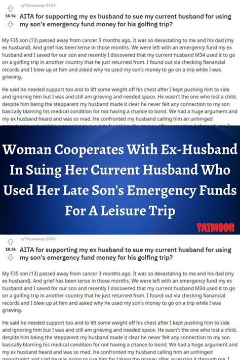 Woman cooperates with ex husband in suing her current husband who used ...