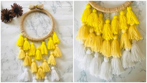 Tassel Wall Hanging Easy Woolen Wall Hanging Woolen Craft Idea