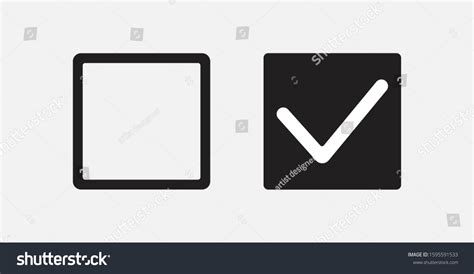 Checked Unchecked Symbols Checkbox Set Blank Stock Vector (Royalty Free) 1595591533 | Shutterstock