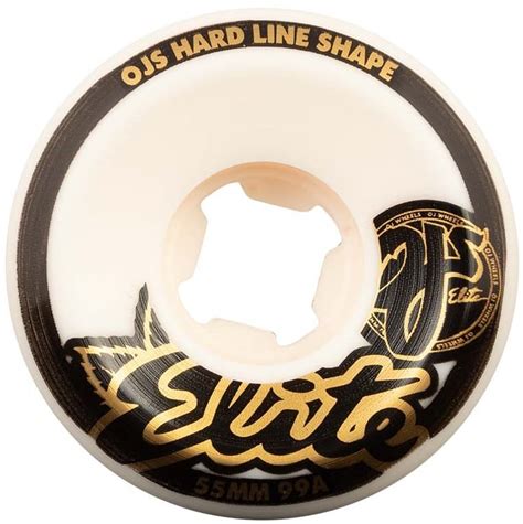 OJ Elite Hardline Skateboard Wheels - white/gold (99a) | Tactics