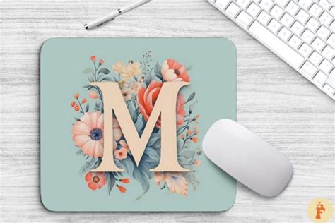 Floral Alphabet Mouse Pad Design Bundle Bundle Creative Fabrica