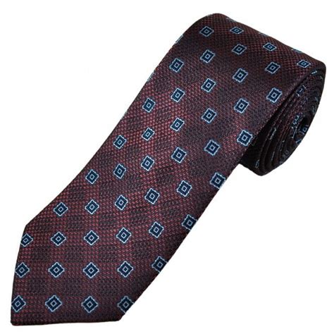 Tresanti Celeste Burgundy Navy Light Blue Square Pattern Men S Silk