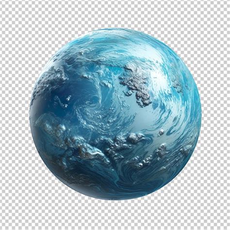 Neptune Planet Isolated On Transparent Background Premium Ai