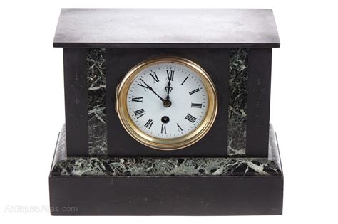 Antiques Atlas Antique Black Slate And Marble Mantel Clock