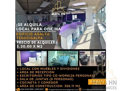 Se Alquila Local Para Oficina Co Work En Edificio Agalta Us Usd