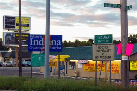 Us 31 And The Dixie Highway South From The Indianamichigan State Line