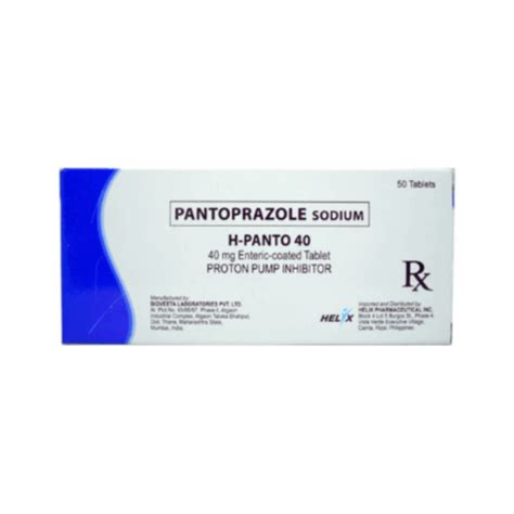 H Panto 40 Pantoprazole Sodium Sesquihydrate 40mg Enteric Coated Tablet 1 S Price In The