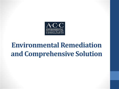 PPT Environmental Remediation And Comprehensive Solution PowerPoint