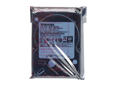 TOSHIBA MQ01ABD075 750GB 5400 RPM 8MB Cache SATA 3.0Gb/s 2.5" Internal ...