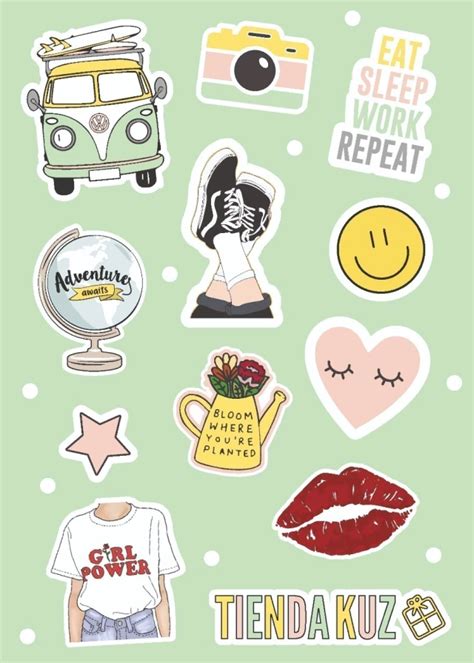 Plancha De Stickers Tienda Kuz Comprar En Tiendakuz