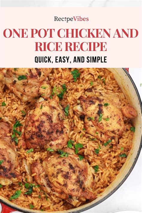 One Pot Chicken And Rice Recipe Oven Chicken And Rice Easy Rice