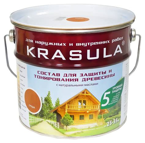 KRASULA Защитно-декоративный состав для древесины Серый 10л в Иглино ...
