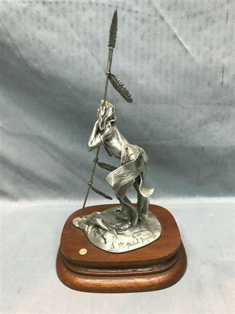 Chilmark Fine Pewter Art Sculpture Arapaho Sentinel 1981 Michael Boyett