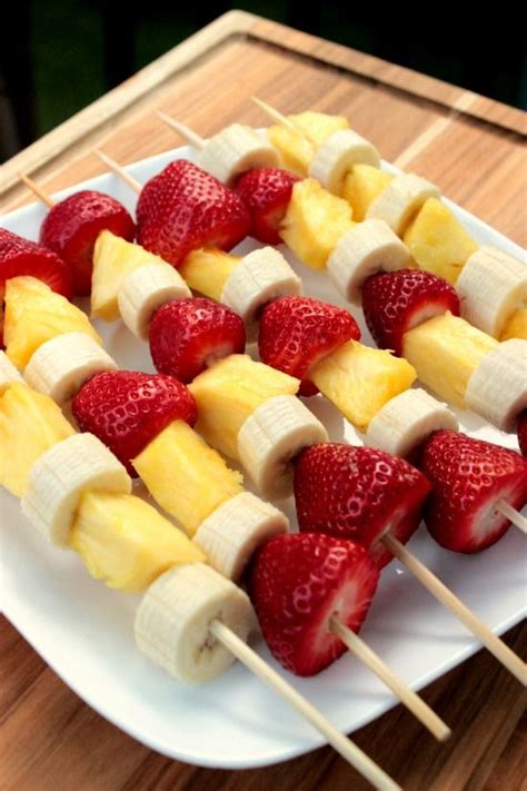 Grilled Fruit Kabobs With Brown Sugar Whipped Cream Recipe In 2023