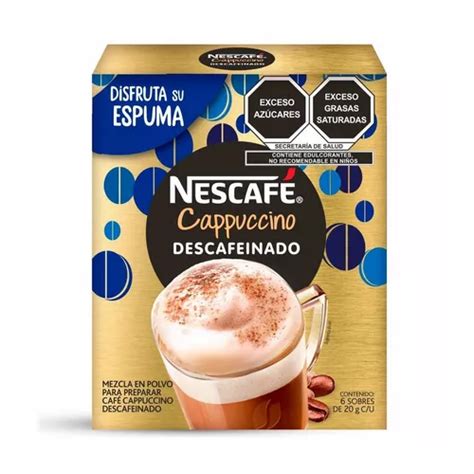 Café instantáneo capuchino descafeinado Nescafé Cappuccino Moka sin