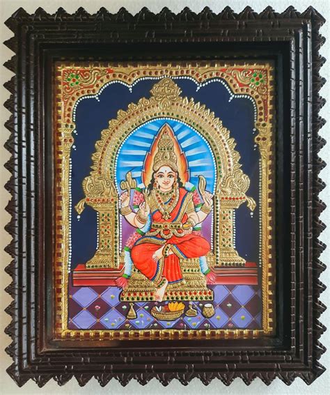 Amman Tanjore painting Angala parameswari | JLine Arts Online