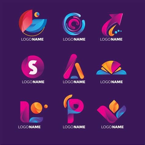 Logo Design With Modern Shapes Vector Art At Vecteezy