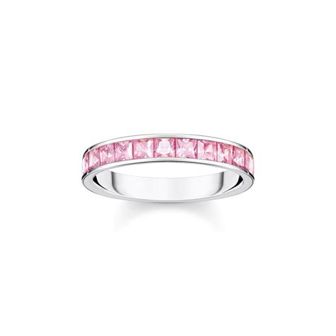 Thomas Sabo Ring mit Pinken Steinen Pavé Silber TR2358 051 9 Helen