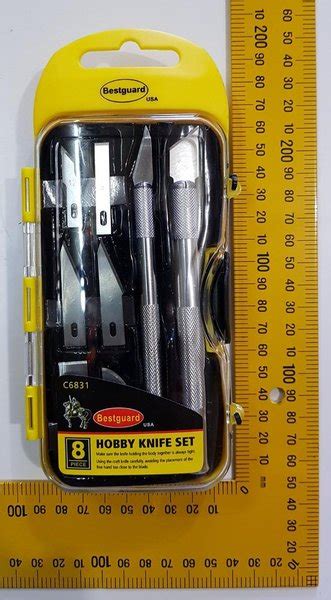 Jual BESTGUARD Hobby Knife Set Pisau Ukir Pahat Cutter Set 8 Prohex