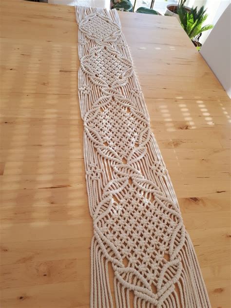 Camino De Mesa Macrame En 100 Algodon Macrame Table Runner 100