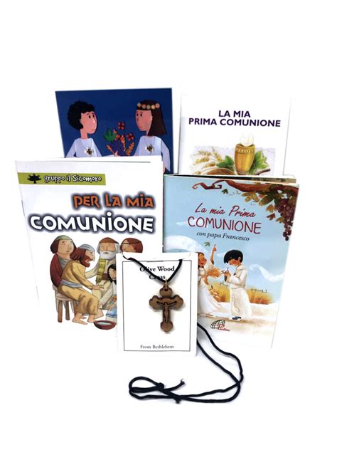 Libretto Per Prima Comunione Ciondolo In Legno Terra Santa Store